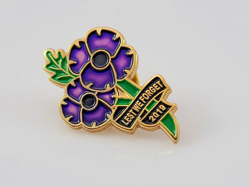 Purple double poppy - double,